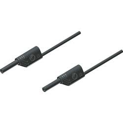 SKS Hirschmann MVL S 200/1 Au bezpečnostní měřicí kabely [lamelová zástrčka 2 mm - lamelová zástrčka 2 mm] 2.00 m, černá, 1 ks