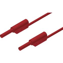 SKS Hirschmann MVL S 200/1 Au bezpečnostní měřicí kabely [lamelová zástrčka 2 mm - lamelová zástrčka 2 mm] 2.00 m, červená, 1 ks