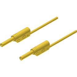 SKS Hirschmann MVL S 200/1 Au bezpečnostní měřicí kabely [lamelová zástrčka 2 mm - lamelová zástrčka 2 mm] 2.00 m, žlutá, 1 ks