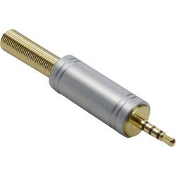 BKL Electronic 1103086 jack konektor 2.5 mm zástrčka, rovná Pólů: 4 stereo zlatá 1 ks