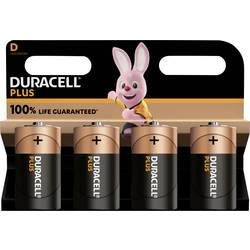 Duracell Plus-D K4 baterie velké mono D alkalicko-manganová 1.5 V 4 ks