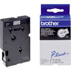 páska do štítkovače Brother TC TC-101 plast Barva pásky: transparentní Barva písma:černá 12 mm 7.7 m