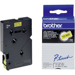 páska do štítkovače Brother TC TC-601 plast Barva pásky: žlutá Barva písma:černá 12 mm 7.7 m