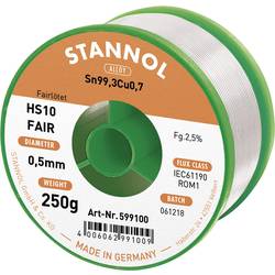 Stannol HS10-Fair pájecí cín cívka Sn99,3Cu0,7 ROM1 250 g 0.5 mm