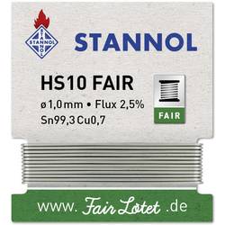 Stannol HS10-Fair pájecí cín naviják Sn99,3Cu0,7 ROM1 5 g 1 mm
