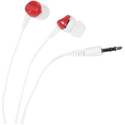Vivanco SR 3 RED špuntová sluchátka kabelová bílá, červená