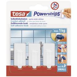 tesa POWERSTRIPS® Lepicí háček Small Classic bílá Množství: 3 ks