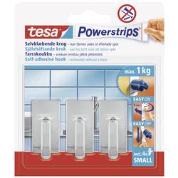 tesa POWERSTRIPS® Lepicí háček Small Classic chrom Množství: 3 ks