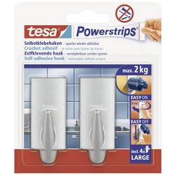 tesa POWERSTRIPS® Lepicí háček Large Trend chrom (matný) Množství: 2 ks