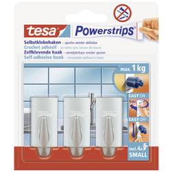 tesa POWERSTRIPS® Lepicí háček Small Trend chrom (matný) Množství: 3 ks