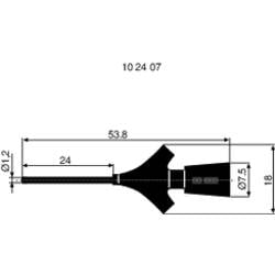 Hirschmann Test & Measurement MICRO-KLEPS sw krokosvorka, konektor 0,64 mm, Ohne Messkategorie, černá