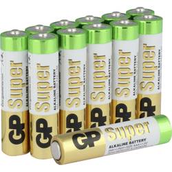 GP Batteries Super mikrotužková baterie AAA alkalicko-manganová 1.5 V 12 ks