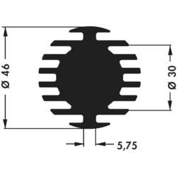 Fischer Elektronik 10021845 SK 598 10 SA LED chladič 4.5 K/W (Ø x v) 46 mm x 10 mm