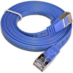 Slim Wirewin PKW-STP-SLIM-KAT6 5.0 BL RJ45 síťové kabely, propojovací kabely CAT 6 U/FTP 5.00 m modrá plochý 1 ks