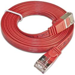 Slim Wirewin PKW-STP-SLIM-KAT6 3.0 RT RJ45 síťové kabely, propojovací kabely CAT 6 U/FTP 3.00 m červená plochý 1 ks