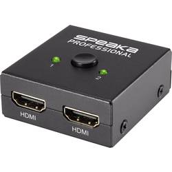 SpeaKa Professional SP-7141056 2 porty HDMI přepínač lze použít oboustranně 3840 x 2160 Pixel