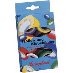 Coroplast 28839 28839 PVC tape set modrá, žlutá, červená, černá, bílá, zelená (d x š) 3 m x 19 mm 6 ks