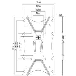 SpeaKa Professional SP-TVM-103 rameno na monitory 1 Displej: (s) 58,4 cm (23) - 106,7 cm (42) černá pevný