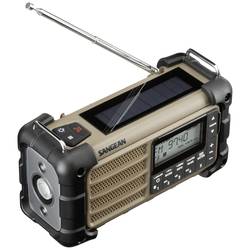 Sangean MMR-99 outdoorové rádio FM nouzové rádio, Bluetooth Solární panel, voděodolné, prachotěsné, stolní lampa hnědá