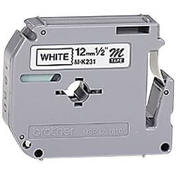 páska do štítkovače Brother M M-K231 plast Barva pásky: bílá Barva písma:černá 12 mm 8 m