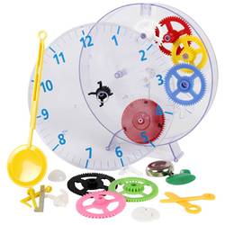 Techno Line Model kids clock mechanické nástěnné hodiny - naučná stavebnice 20 cm x 3.5 cm, transparentní