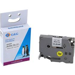 páska do štítkovače G&G 15026 kompatibilní náhradní Brother TZe-131 Barva pásky: transparentní Barva písma: černá 12 mm 8 m