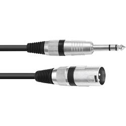 Omnitronic 30225196 XLR kabelový adaptér [1x XLR zástrčka 3pólová - 1x jack zástrčka 6,3 mm (stereo)] 2.00 m černá