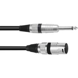 Omnitronic 3022519A XLR kabelový adaptér [1x XLR zástrčka 3pólová - 1x jack zástrčka 6,3 mm (mono)] 0.90 m černá