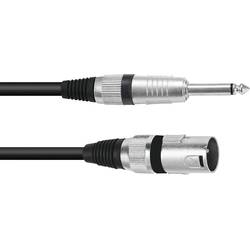 Omnitronic 3022519D XLR kabelový adaptér [1x XLR zástrčka 3pólová - 1x jack zástrčka 6,3 mm (mono)] 10.00 m černá