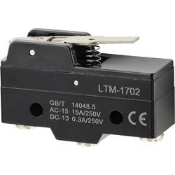 TRU COMPONENTS TC-9201364 mikrospínač 250 V/AC 15 A 1x zap/(zap) bez aretace 1 ks