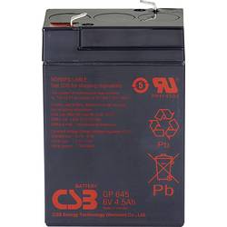 CSB Battery GP 645 Standby USV GP645F1 olověný akumulátor 6 V 4.5 Ah olověný se skelným rounem (š x v x h) 70 x 107 x 48 mm plochý konektor 4,8 mm bezúdržbové,