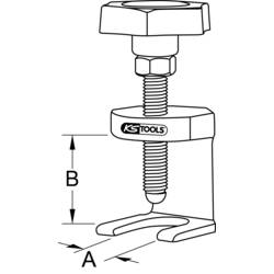 KS Tools 700.1193 Stahovák ramen stěračů Upínací rozsah 16 mm