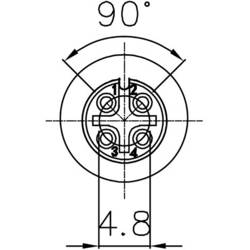 Lutronic 2340 04 T06 CB A kulatý konektor DIN, 1 ks