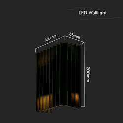 V-TAC VT-1189-B 10559 venkovní nástěnné LED osvětlení Energetická třída (EEK2021): F (A - G) LED E27 12 W černá
