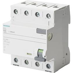 Siemens 5SV3344-6 Siemens Dig.Industr. proudový chránič A 4pólový 40 A 0.03 A 400 V