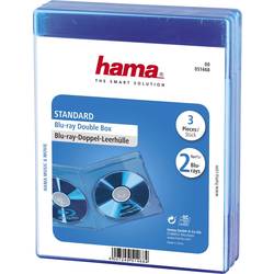 Hama pouzdro na disky Blu-ray 2 CD/DVD/Blu-ray polypropylen modrá 3 ks (š x v x h) 13.5 x 17 x 1 cm 00051468