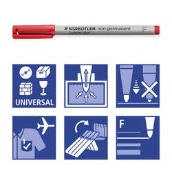 Staedtler popisovač fólií Lumocolor® 316 WP4 červená, modrá, zelená, černá