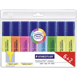 Staedtler zvýrazňovač textu Textsurfer® classic 364 A WP8 žlutá, červená, růžová, modrá, tyrkysová, oranžová, zelená, fialová 1 mm, 5 mm 8 ks