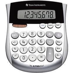 Texas Instruments TI-1795 SV kapesní kalkulačka stříbrná Displej (počet míst): 8 solární napájení, na baterii (š x v x h) 118 x 10 x 138 mm