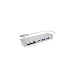ICY BOX IB-HUB1413-CR 3 porty USB-C® (USB 3.1) Multiport hub stříbrná