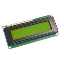 Display Elektronik LCD displej černá žlutozelená (š x v x h) 80 x 36 x 10.5 mm DEM16216SYH-PY-CYR