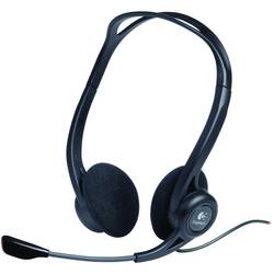 Logitech PC 960 Headset otevřená (On Ear) kabelová stereo černá Redukce šumu mikrofonu regulace hlasitosti, Vypnutí zvuku mikrofonu Počítače
