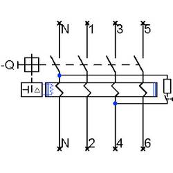 Siemens 5SV33446KL 5SV3344-6KL proudový chránič A 4pólový 40 A 0.03 A 400 V