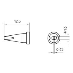 Weller LT ASL pájecí hrot dlátový Velikost hrotů 0.45 mm Délka hrotů 13 mm Obsah 1 ks