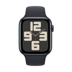 Apple Watch SE (2023) GPS 44 mm hliníkový plášť sportovní náramek Midnight (půlnoční čerrná) S/M