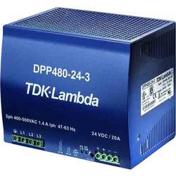 TDK-Lambda DPP480-24-1 síťový zdroj na DIN lištu, 24 V/DC, 20 A, 480 W, výstupy 1 x