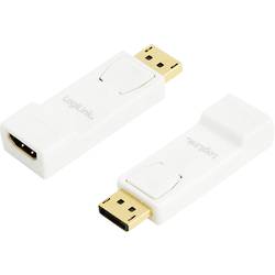 LogiLink CV0057 DisplayPort / HDMI adaptér [1x zástrčka DisplayPort - 1x HDMI zásuvka] bílá pozlacené kontakty