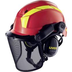 uvex 9772 9774238 lesnická ochranná helma červená