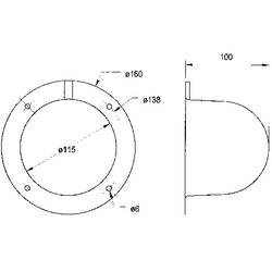 Visaton ABDECKH. AK 10.13 kryt reproduktoru (Ø) 100 mm