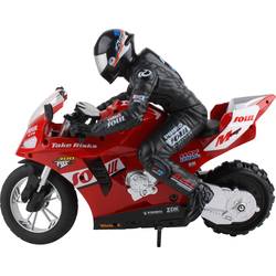 2436324 Stunt motorcycle 1:6 RC model motorky pro začátečníky motorka vč. akumulátorů a kabelu k nabíjení, se světelným efektem, se zvukovou funkcí